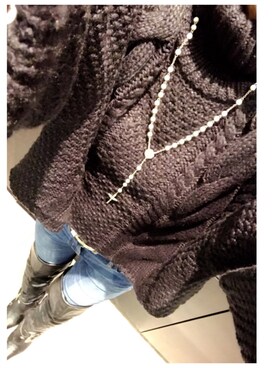 「BACKS（バックス）のアイテム（トップス）」を使った、루리(RURI)さん（レディース・148cm）の秋コーディネート