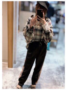 「BACKS（バックス）のアイテム（パンツ）」を使った、루리(RURI)さん（レディース・148cm）の春コーディネート