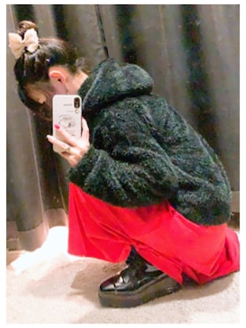 「BACKS（バックス）のアイテム」を使った、루리(RURI)さん（レディース・148cm）の冬コーディネート
