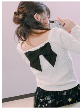 「Vivienne Westwood（ヴィヴィアンウエストウッド）のアイテム（リング、レッド系）」を使った、루리(RURI)さん（レディース・148cm）の春コーディネート