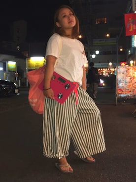 「Danke（ダンケ）のアイテム」を使った、Hayashizaki Makoさん（レディース・152cm）の夏コーディネート