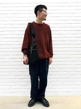 「WILD THINGS（ワイルドシングス）のアイテム（パンツ）」を使った、KURONO MASAOMIさん（メンズ・165cm）の夏コーディネート