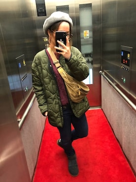 「CONVERSE TOKYO（コンバーストウキョウ）のアイテム（ジャケット/アウター）」を使った、waonwaさん（レディース・153cm）の冬コーディネート