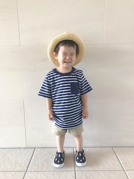 「Ralph Lauren」｜「アイテム（スリッポン）」を使った、ひなたさん（キッズ・90cm）の秋コーディネート
