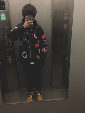 「スエット」｜「アイテム（その他アウター）」を使った、ka.さん（メンズ・174cm）の冬コーディネート