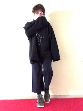 「DRESSEDUNDRESSED（ドレスドアンドレスド）のアイテム（スウェット）」を使った、ダニコロさん（メンズ・183cm）の春コーディネート