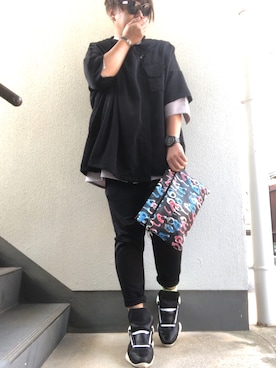 「RICK OWENS」｜「アイテム（アナログ腕時計）」を使った、ダニコロさん（メンズ・183cm）の秋コーディネート