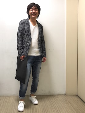 「アイテム（クラッチバッグ）」を使った、mattsunさん（メンズ・168cm）の秋コーディネート