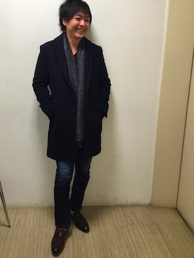 「アイテム（その他シューズ、レッド系）」を使った、mattsunさん（メンズ・168cm）の秋コーディネート