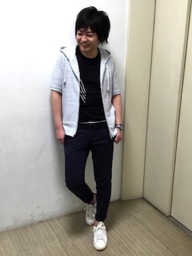 「HIGH STREET（ハイストリート）のアイテム」を使った、mattsunさん（メンズ・168cm）の夏コーディネート