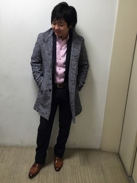 「ワイシャツ」｜「アイテム（ジャケット/アウター）」を使った、mattsunさん（メンズ・168cm）の秋コーディネート