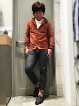 「アイテム（ドレスシューズ、グレー系）」を使った、mattsunさん（メンズ・169cm）の秋コーディネート