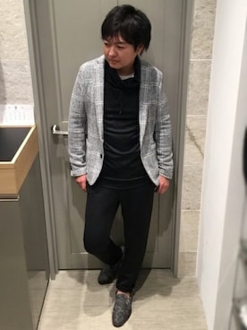 「アイテム（ドレスシューズ、グレー系）」を使った、mattsunさん（メンズ・169cm）の秋コーディネート
