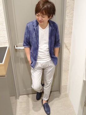 「ファッションの力を信じよう」｜「アイテム（スラックス）」を使った、mattsunさん（メンズ・171cm）の夏コーディネート