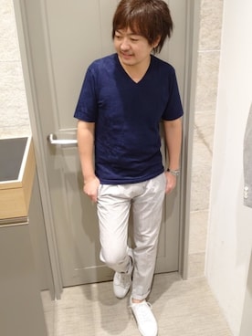 「ファッションの力を信じよう」｜「アイテム（スラックス）」を使った、mattsunさん（メンズ・171cm）の夏コーディネート