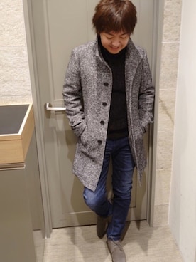 「アイテム（ドレスシューズ、グレー系）」を使った、mattsunさん（メンズ・171cm）の秋コーディネート