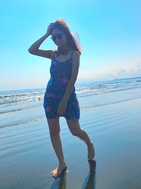 「海スタイル」｜fumiさん（レディース・160cm）の夏コーディネート