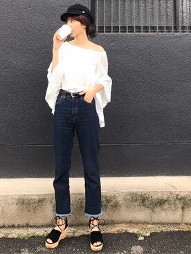 「イズカジ」｜出岡美咲(izu)さん（レディース・168cm）の夏コーディネート