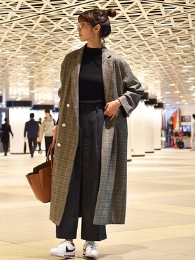 「イズカジ」｜出岡美咲(izu)さん（レディース・168cm）の秋コーディネート