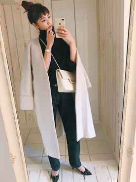 「イズカジ」｜出岡美咲(izu)さん（レディース・168cm）の冬コーディネート