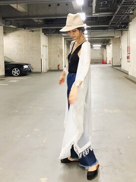 「イズカジ」｜出岡美咲(izu)さん（レディース・168cm）の夏コーディネート