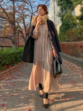 出岡美咲(izu)さん(レディース・168cm)の秋コーディネート