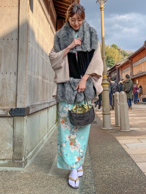 出岡美咲 Izu 着物 浴衣を使ったコーディネート Wear