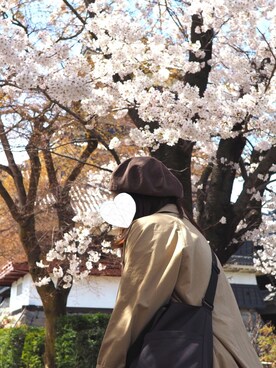 「niko and...（ニコアンド）のアイテム（ステンカラーコート）」を使った、*Jan*さん（レディース・164cm）の春コーディネート