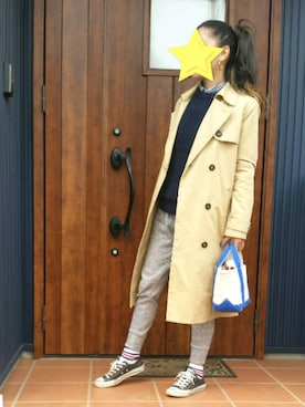 「CONVERSE（コンバース）のconverse（コンバース） ALL STAR OX（オールスターOX）（スニーカー）」を使った、kochanさん（レディース・154cm）の春コーディネート