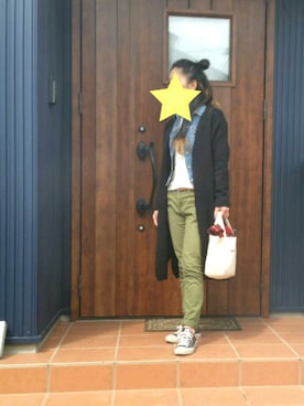「CONVERSE（コンバース）のconverse（コンバース） ALL STAR OX（オールスターOX）（スニーカー）」を使った、kochanさん（レディース・154cm）の春コーディネート