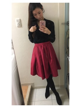 「ビビッドピンク」｜MARINEさん（レディース・156cm）の冬コーディネート