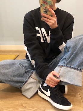 「NUMERALS（ヌメラルズ）のアイテム（スウェット）」を使った、marisukeさん（レディース・154cm）の冬コーディネート