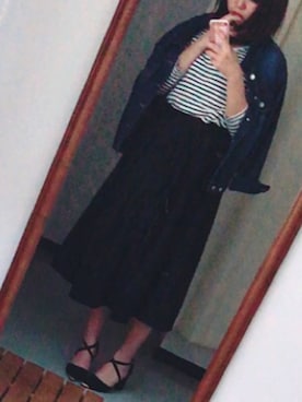 「RAY CASSIN（レイカズン）のアイテム（デニムジャケット）」を使った、honoさん（レディース・163cm）の夏コーディネート