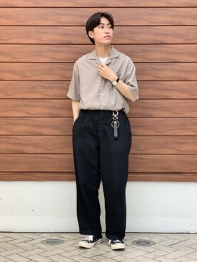 「Hender Scheme（エンダースキーマ）のアイテム（財布/小物）」を使った、まひろさん（メンズ・174cm）の春コーディネート