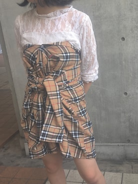 「VOLCANO（ヴォルケーノ）のアイテム」を使った、miyuさん（レディース・152cm）の夏コーディネート