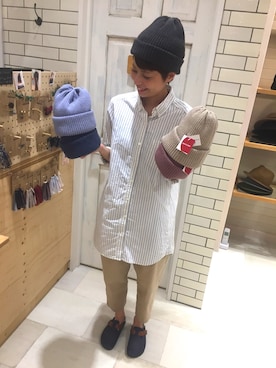 「A part by（アパートバイ）のアイテム（シャツワンピース）」を使った、14+ ピオレ姫路店 スタッフさん（レディース・160cm）の秋コーディネート