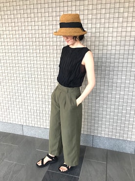 「Te chichi（テチチ）のアイテム」を使った、14+ ピオレ姫路店 スタッフさん（レディース・160cm）の夏コーディネート