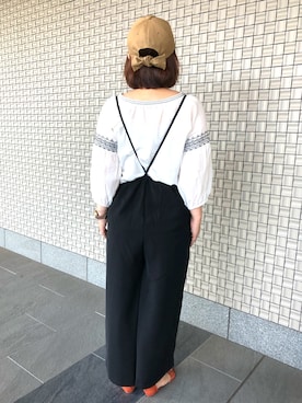 「リボンキャップ」｜「アイテム（シューズ）」を使った、14+ ピオレ姫路店 スタッフさん（レディース・160cm）の夏コーディネート
