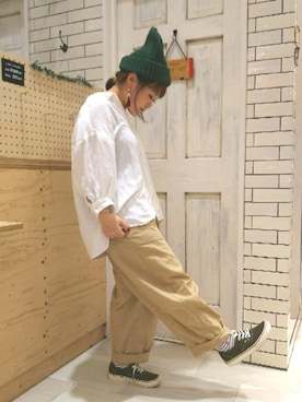 「アイテム（ソックス/靴下、その他）」を使った、14+ ピオレ姫路店 スタッフさん（レディース・160cm）の秋コーディネート