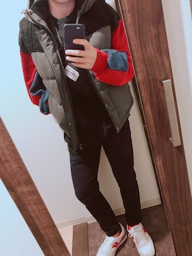 「Request（リクエスト）のアイテム（その他アウター）」を使った、しろさん（メンズ・163cm）の秋コーディネート