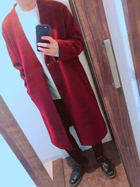 「EMMA CLOTHES（エマクローズ）のアイテム（その他アウター）」を使った、しろさん（メンズ・163cm）の冬コーディネート