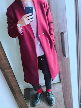 「EMMA CLOTHES（エマクローズ）のアイテム（その他アウター）」を使った、しろさん（メンズ・163cm）の冬コーディネート