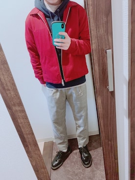 「レイヤードstyle」｜「アイテム（その他シューズ）」を使った、しろさん（メンズ・163cm）の冬コーディネート