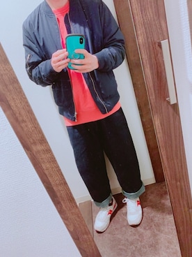 「平成最後のWEARISTAセンバツ」｜「アイテム（MA-1）」を使った、しろさん（メンズ・163cm）の春コーディネート