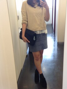 flower | kicky hem top(スウェット)