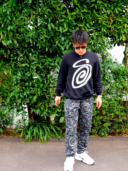 22aw stussy curly s sweater natural eva.gov.co