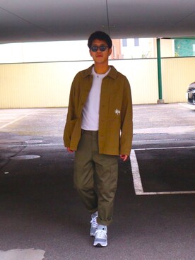「STUSSY（ステューシー）のアイテム（ブルゾン）」を使った、kenkenさん（メンズ・180cm）の冬コーディネート