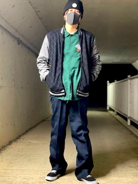 「wtaps」｜「アイテム（その他アウター）」を使った、としきさん（メンズ・168cm）の冬コーディネート
