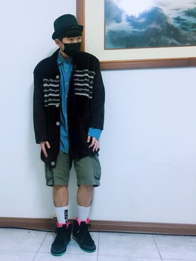 「STYLE」｜「アイテム（チェスターコート）」を使った、Gorbinzsheさん（メンズ・171cm）の冬コーディネート