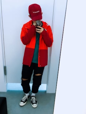「TAIPEI」｜「アイテム（ナイロンジャケット）」を使った、Gorbinzsheさん（メンズ・170cm）の春コーディネート